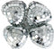 SET OF 4 CRAFT MIRROR EMBELLISHMENT MINI HEART. CR0298HEART